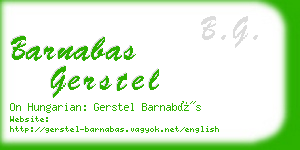 barnabas gerstel business card